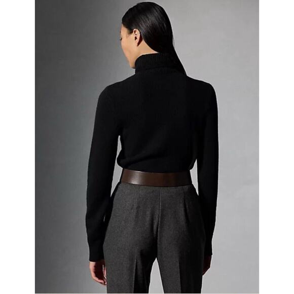 Ralph Lauren Collection Purple Label Cashmere Turtleneck Sweater XXS Knit Black - Picture 5 of 9